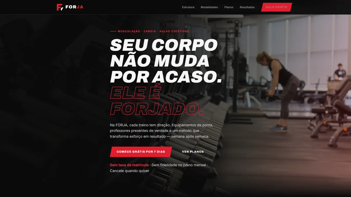 Identidade visual da academia Forja